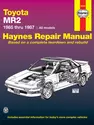 Toyota MR2 (1985-1987) Haynes Repair Manual (USA)