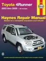Toyota 4Runner (2003-2009) Haynes Repair Manual (USA)