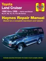 Toyota Land Cruiser (1980 - 1998) Haynes Repair Manual