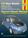Volkswagen VW New Beetle 1.8 & 2.0L petrol (1998-2010) & 1.9L TDI diesel (1998-2004) Haynes Repair Manual (USA)