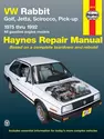 Volkswagen VW Rabbit gas powered (75-84), Golf (85-92), Jetta gas powered (80-92), Scirocco (75-88) & Pick-up gas powered (80-83) Haynes Repair Manual (USA)