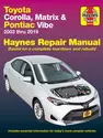 Toyota Corolla (03-19) Haynes Repair Manual (USA)