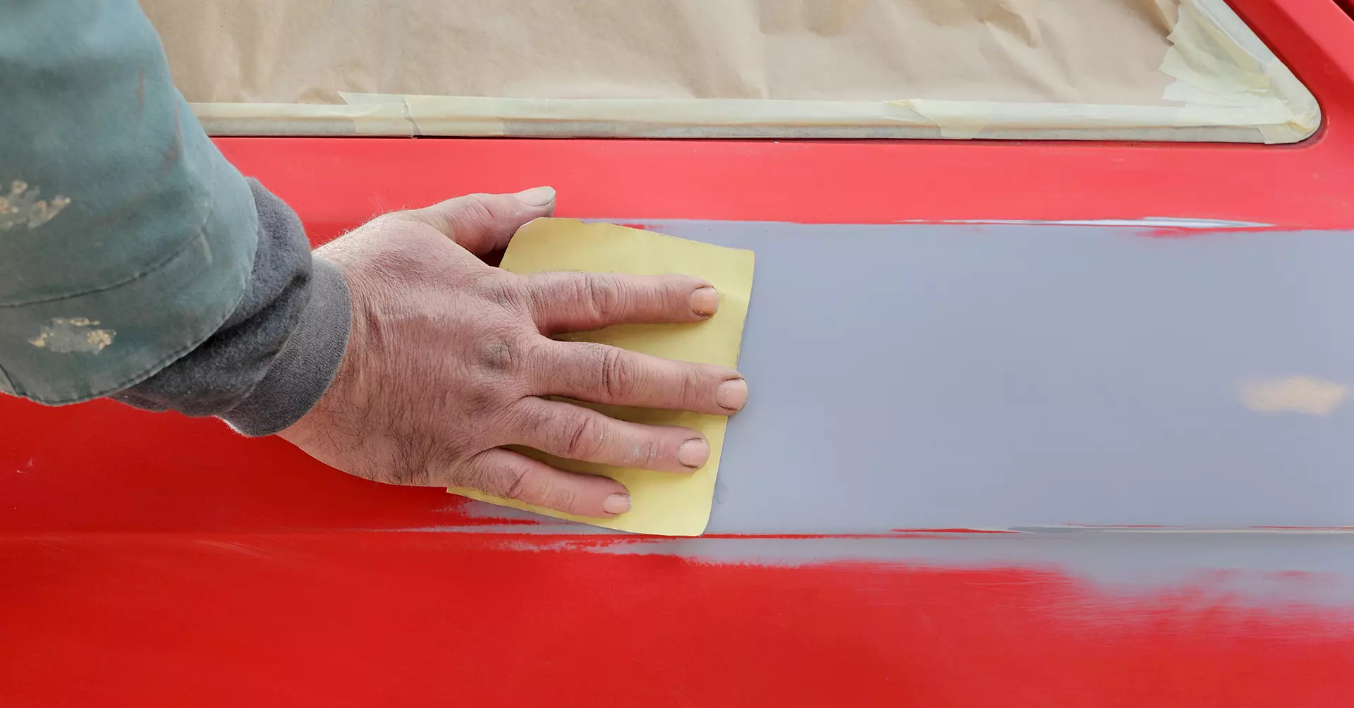 How To Guide Coat and Block Sand Spot Putty To Fix Small Dent 