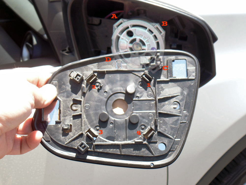 Universal Car Wing Side Mirror Repair Kit Fix Broken Car Glass Van Bike U42