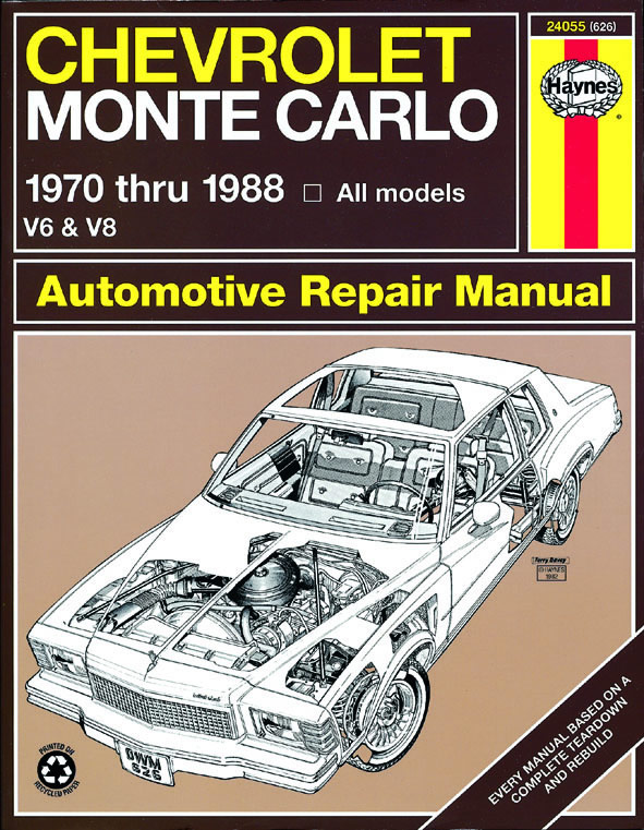 Repair Manual-Base Haynes 24055 fits 78-81 Chevrolet Monte Carlo 