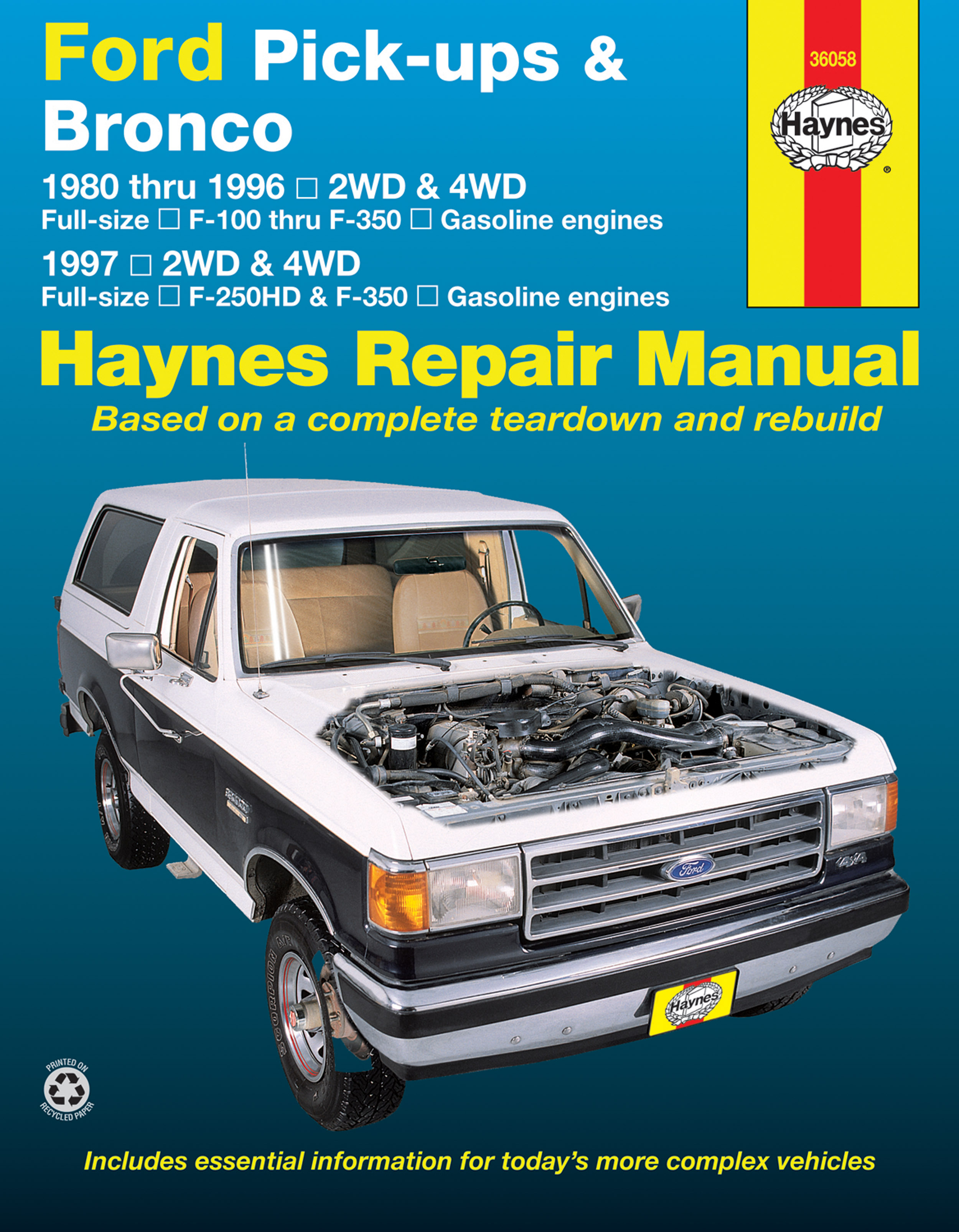 1986 Ford Truck Bronco Econoline Shop Service Repair Manual Engine Drivetrain OE 