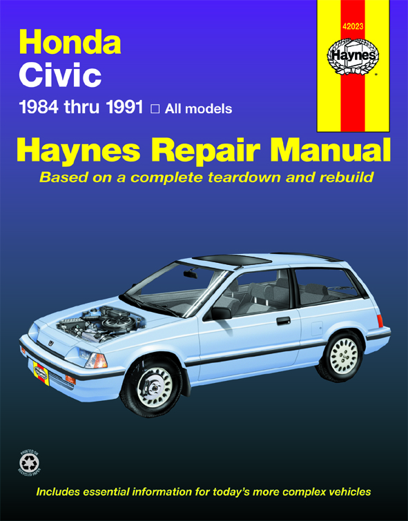 Chilton Workshop manual Honda Civic Honda CRX HONDA DEL SOL 1984-1995 Repair