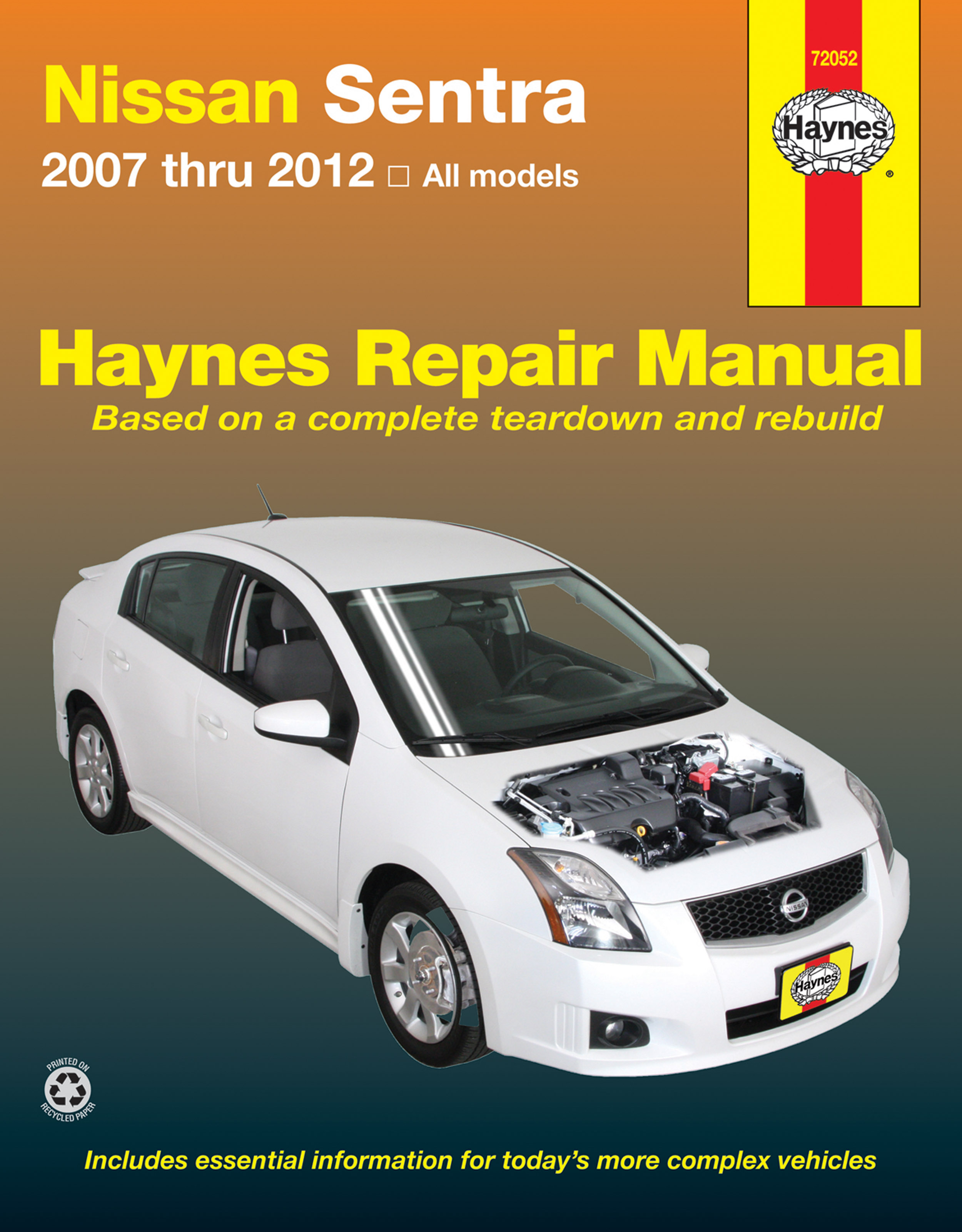 Nissan Sentra Repair Manual 2007-2012 by Chilton #52702 