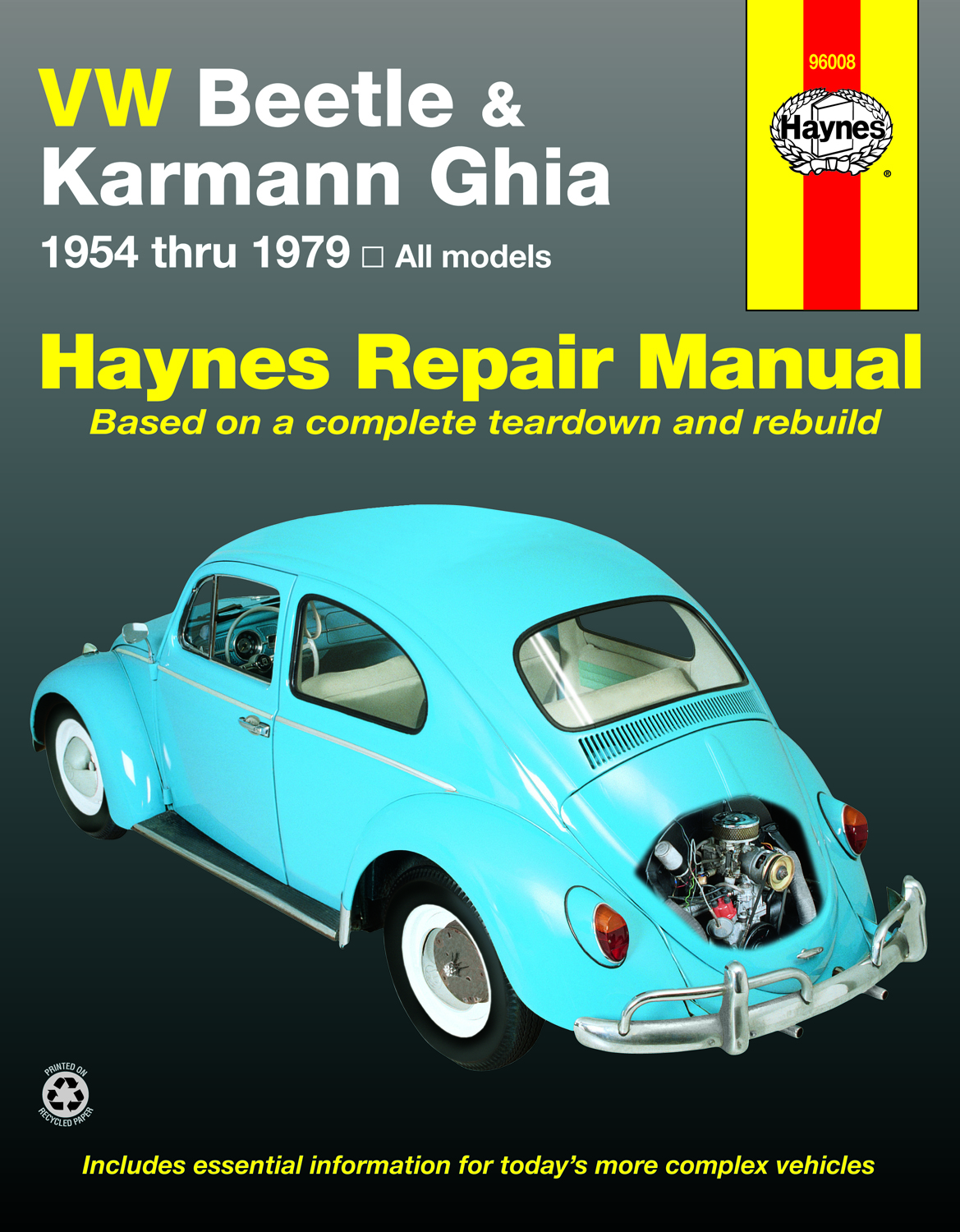 Haynes Workshop Manual VW Bug VW Beetle 1300 1500 1965-1975 Repair Service 