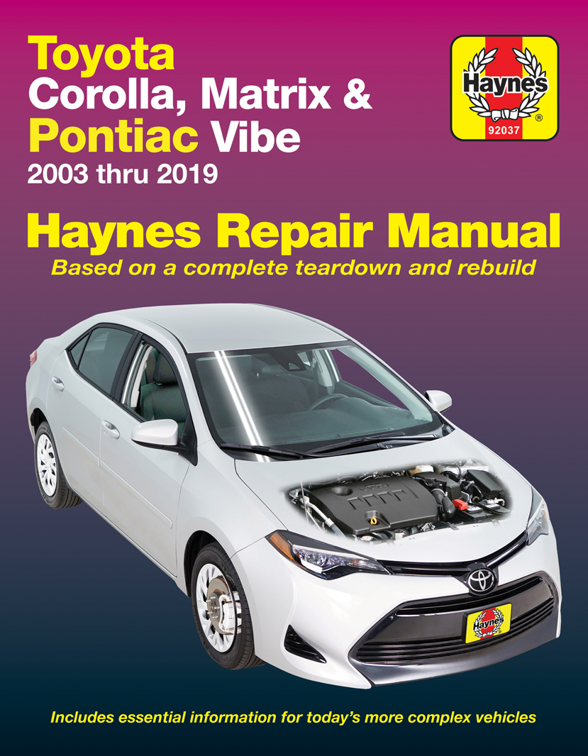 Haynes Manual Toyota Corolla 2002 2007 H4791 Order Online Free Delivery