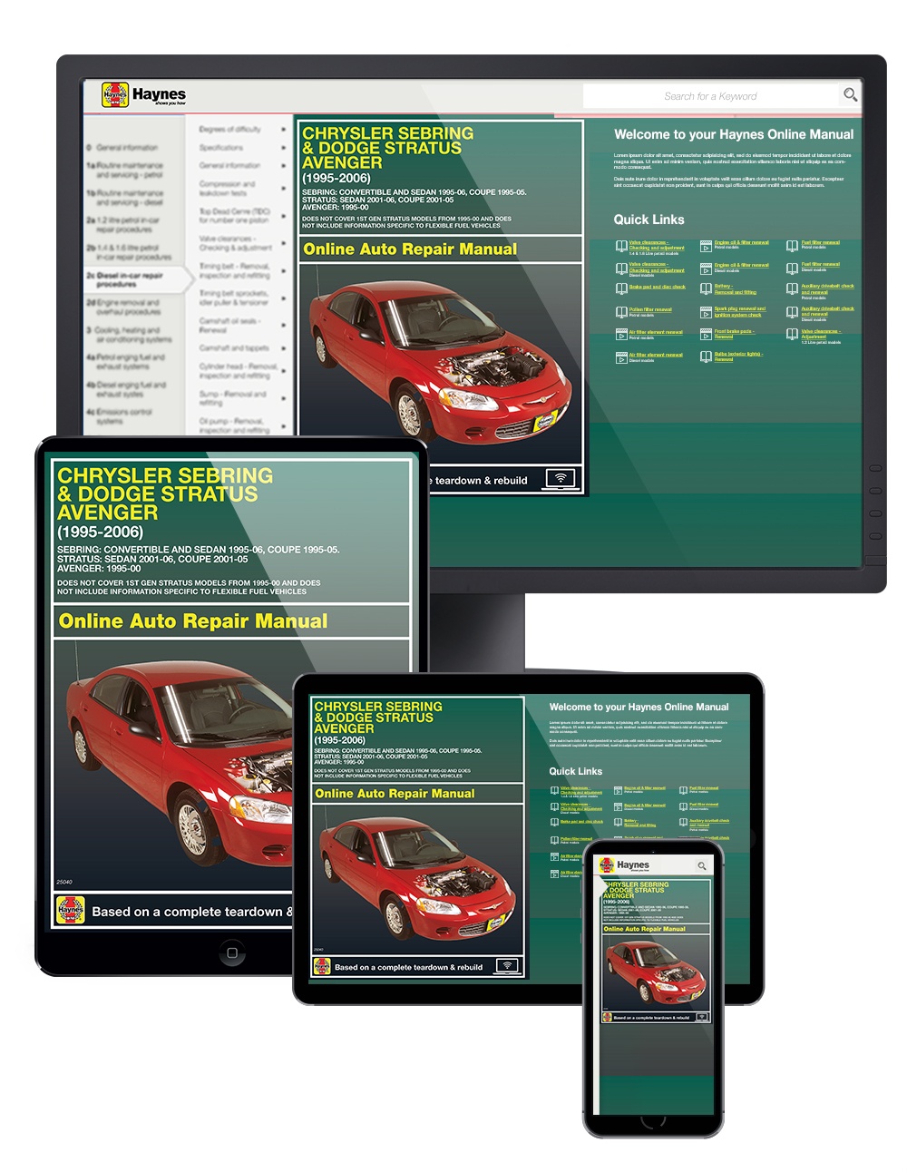 1999 Chrysler Sebring Haynes Online Repair Manual-Select Access 