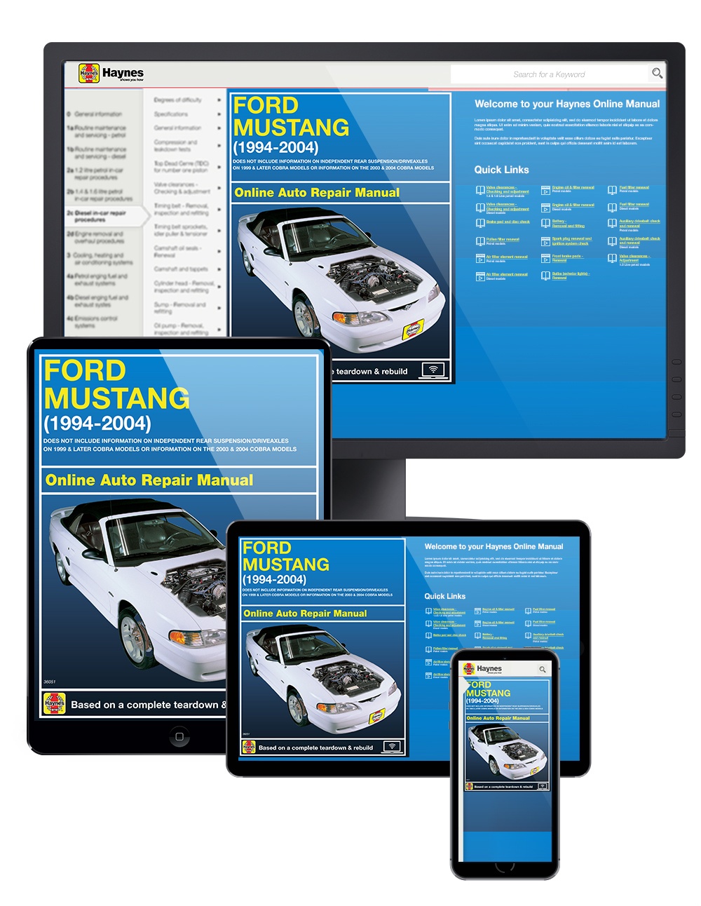 Ford Mustang 1994-2004 Service Shop Repair Manual 