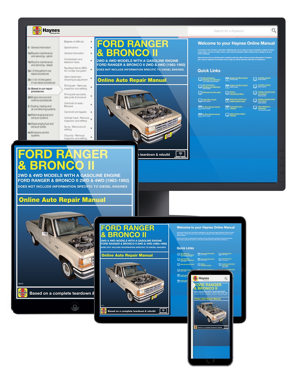 1986 Ford Bronco II Ranger Shop Service Repair Manual CD Engine Drivetrain OEM 