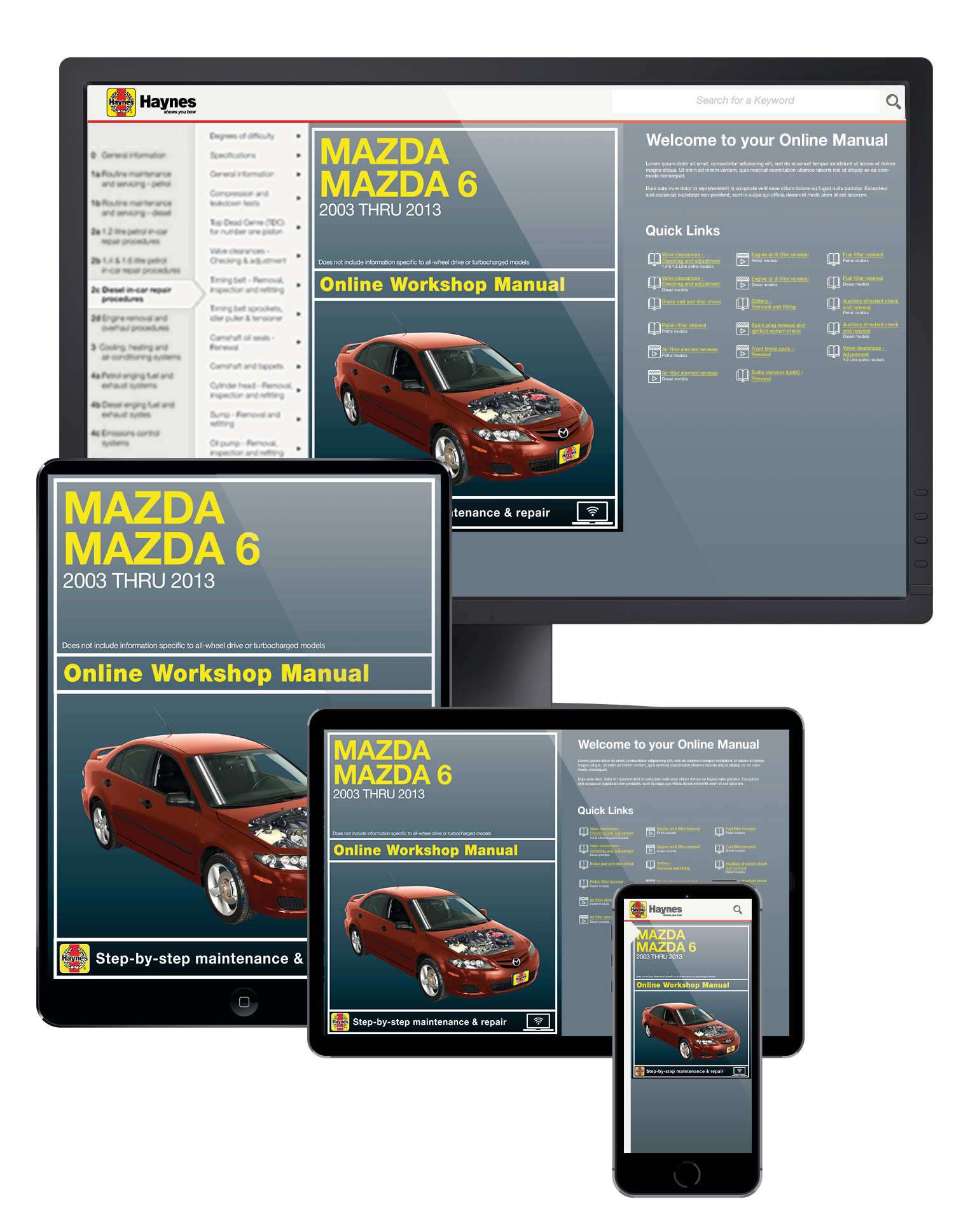 Mazda 6 (GH) 2008 - 2012 Haynes Repair Manuals & Guides