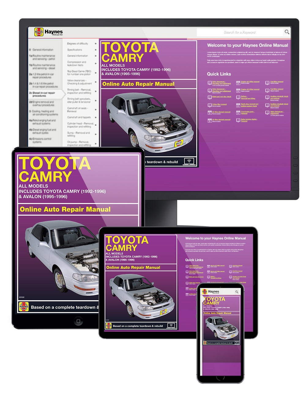 Repair Manuals & Guides For Toyota Camry 1992 - 1996 - Haynes Manuals