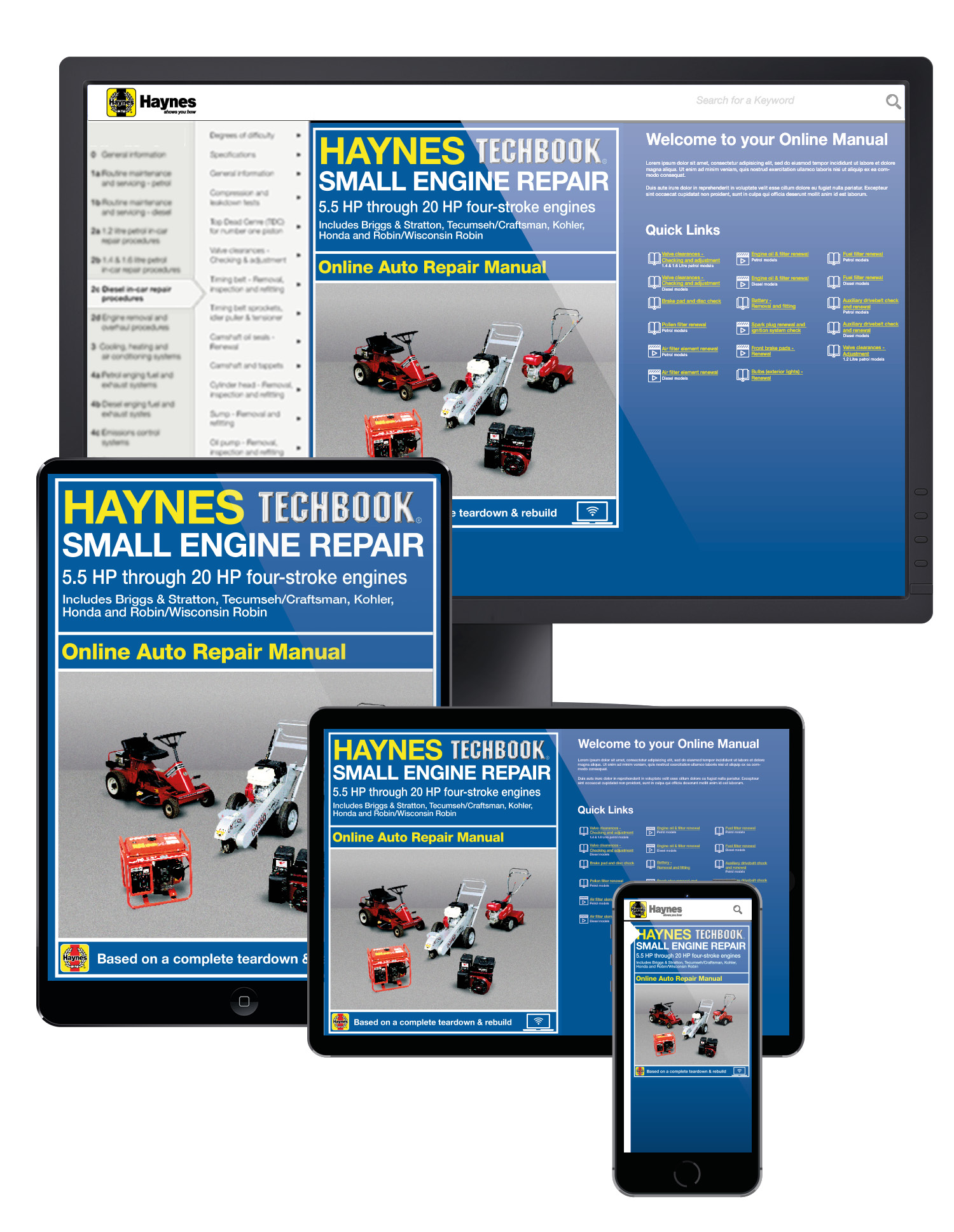 Haynes Tech Book Small Engine Repair 5.5-20 HP Haynes Techbook USA