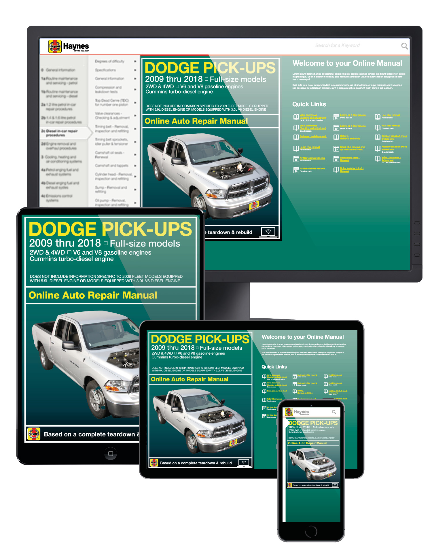 1994-2008 Dodge RAM Truck Haynes Repair Service Workshop Manual Book Guide 22878 