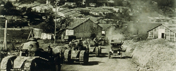 Renault FT Tanks and Model T Ford in France WWI