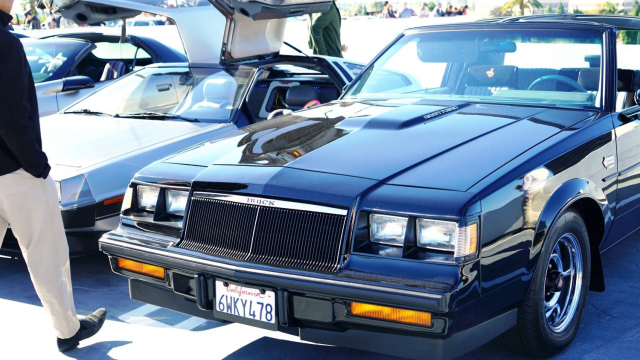 Buick Grand National and Delorian at Radwood