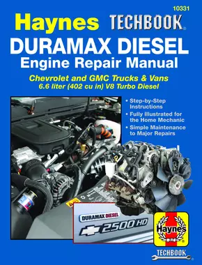 Duramax Diesel Engine for Chevrolet & GMC Trucks & Vans (01-19) Haynes Techbook