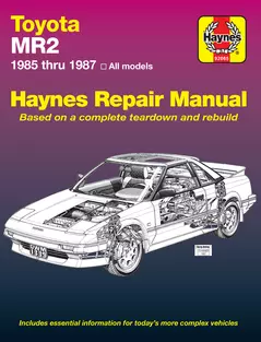 Toyota MR2 1985 - 1987 Haynes Repair Manuals & Guides