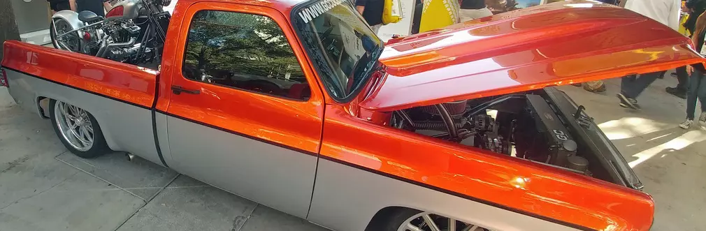 chevy squarebody truck with ridetech suspension