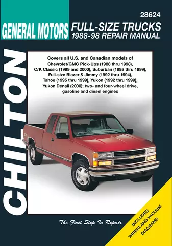 GMC C/K1500 1988 - 1998 Haynes Repair Manuals & Guides