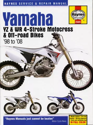 Yamaha WR 250 F 2007 Haynes Service Repair Manual 2689 