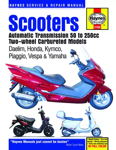 Piaggio BV200 2002 - 2009 Haynes Repair Manuals & Guides