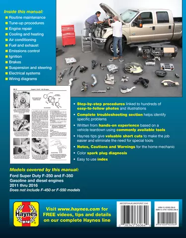 2011-2016 Ford F250 F350 Powerstroke SD Repair Service Workshop Manual Book 2569