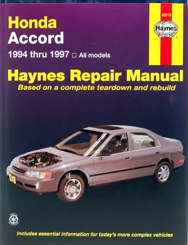 Repair Manual Book Honda Accord 94-97 DX EX LX Owners