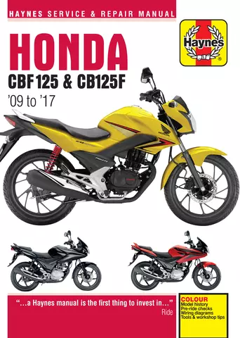 Honda Motorcycle CBF125 Haynes Repair Manuals & Guides