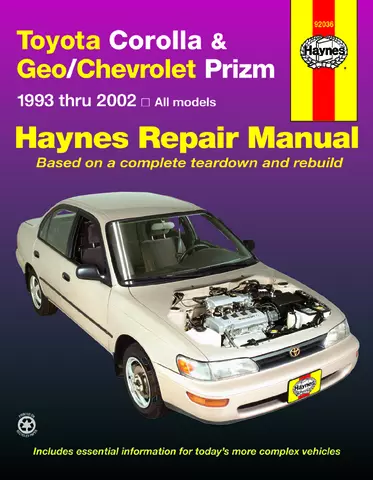 1996 Geo Prizm Shop Manual 2 Volume Set 96 Chevrolet Repair Service Manual Prism 