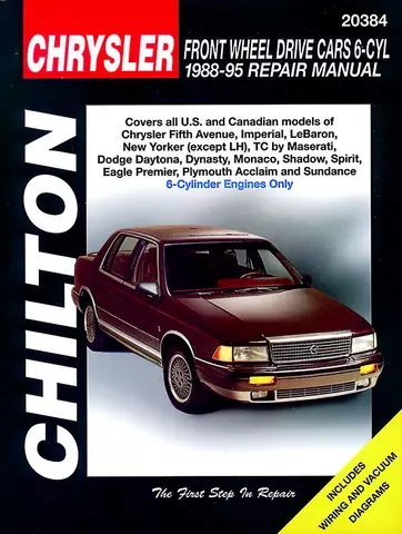 1988 Dodge Shadow Owners Manual 