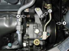 Power steering pump drive belt adjustment details