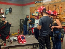 A group of newbies learns about welding
