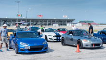 A typical field of weekend autocross cars