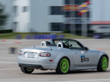 Mazda Miata Cornering at Autocross