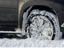 snow packed all-season tire