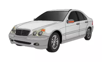 Mercedes-Benz C-class (W203) sedan 2006 3D model