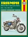 Triumph 650 and 750 2-valve Unit Twins (63-83) Haynes Repair Manual