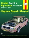 Dodge Spirit & Plymouth Acclaim (89-95) Haynes Repair Manual