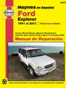 Ford Explorer Haynes Manual de Reparación: Todos los modelos Ford Explorer (91-01). Incluye Mazda Navajo, Mercury Mountaineer, Explorer Sport (hasta 2003) y Sport Trac (hasta 2005). Haynes Repair Manual (edición española)