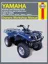 Yamaha Kodiak & Grizzly 2-wheel & 4-wheel drive 386cc, 401cc, 421cc, 595cc & 660cc (93-05) Haynes Repair Manual