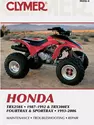 Honda TRX250X (1987-1992) & TRX300EX Fourtrax/Sportrax (1993-2006) Service Repair Manual