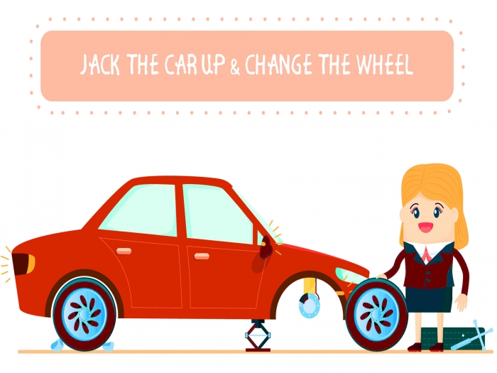 Jack the car and remove wheel