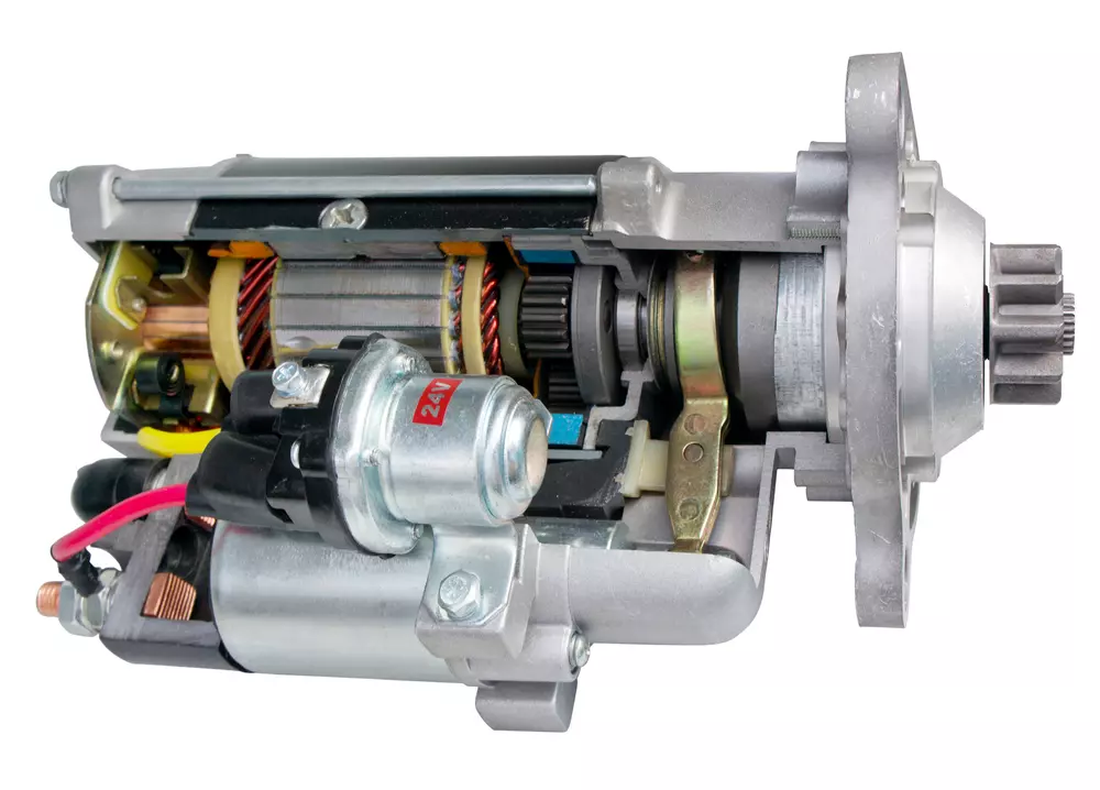 Car starter outlet motor